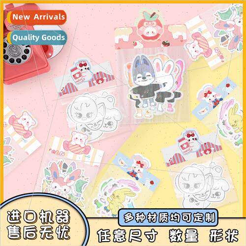 Cartoon laser stickers to make small  of childrens handbook