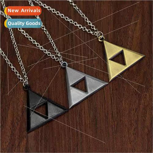 Anime around the Legend of Zelda triangle logo necklace fash