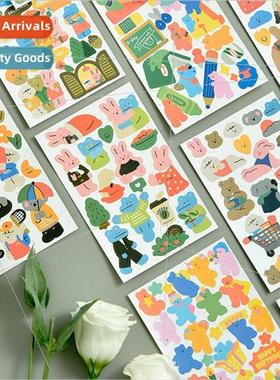 Flat stickers animal friends series DIY album handbook creat