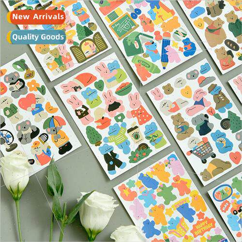 Flat stickers animal friends series DIY album handbook creat
