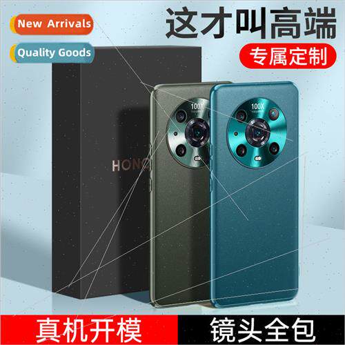 适用 Huawei P60Pro Vegan Leather Phone Case Nova11 Metal Len