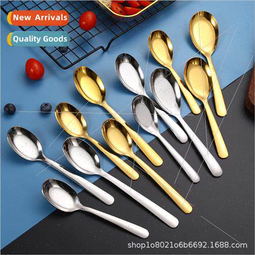 304 stainless steel flat bottom spoon Chinese thickened spoo