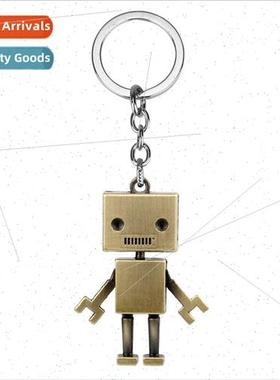Movable alloy robot keychain car keychain ring bag pendant c