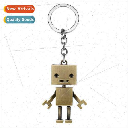 Movable alloy robot keychain car keychain ring bag pendant c