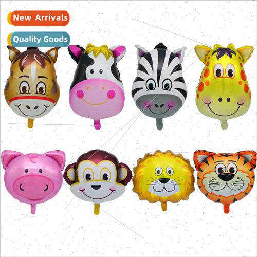 Medium Cartoon Animal Head Aluminum Film Balloon on Tiger Gi
