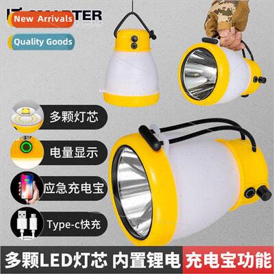 Outdoor portable camping light flashlight LED lithium batter
