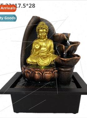 east Asian crafts creative  of the Buddha resin running wate