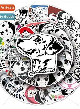50 pcs spotted dog luggage stickers scooter creative waterpr