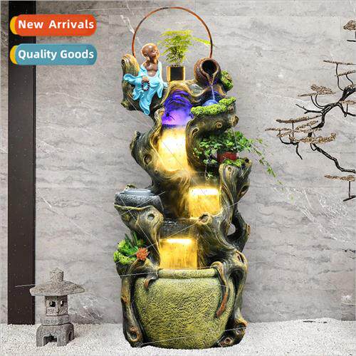 Wigwam flowing fountain ornaments Zen root carving living ro