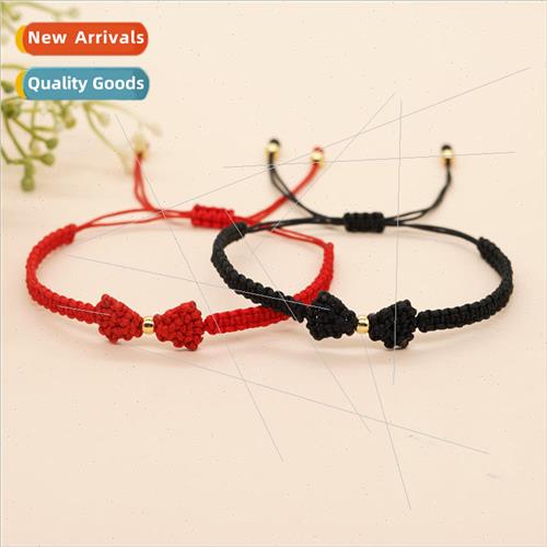 che design bohemian  red and black jewelry line braided bow
