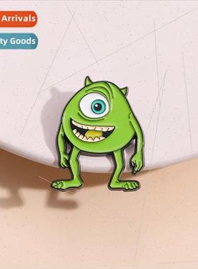 Cartoon brooch little monster three-eyed boy metal badge ani