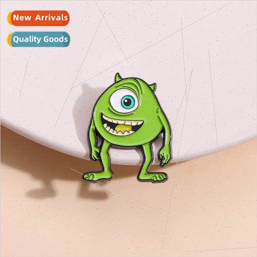 Cartoon brooch little monster three-eyed boy metal badge ani