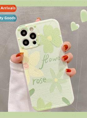 Oil Painting Green Flower IPhone14ProMax/13promax Polka Dot