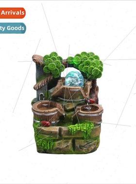Mini desktop small rockery circulating water feng shui wheel