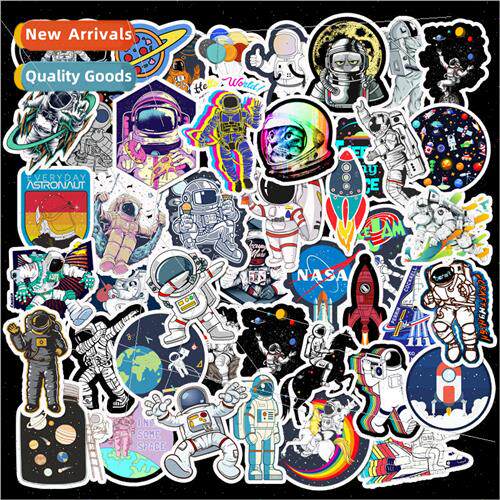 50 pcs astronaut space station cartoon stickers moon rocket