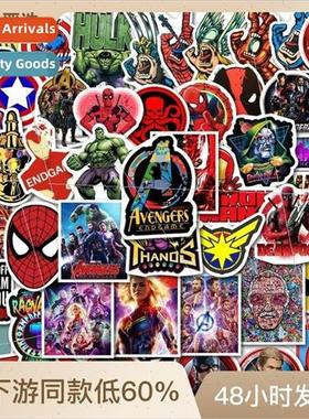 50 pcs of Marvel superhero cartoon graffiti stickers guitar