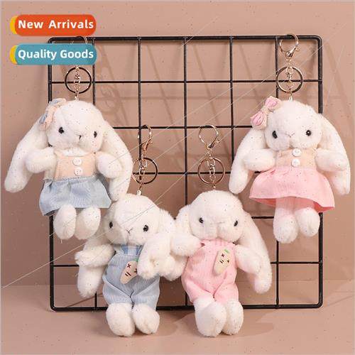 Cute plush sweet rabbit pendant doll doll couple keychain ba