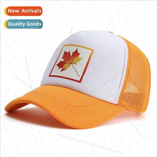 Spring and summer new fashion men and women maple leaf baseb