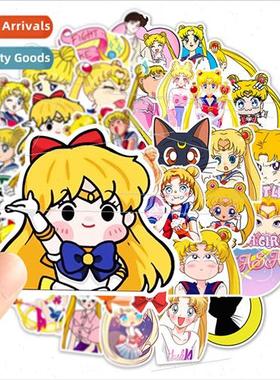 50 American Girl Soldier Sailor Moon Trans适用mation Sticker