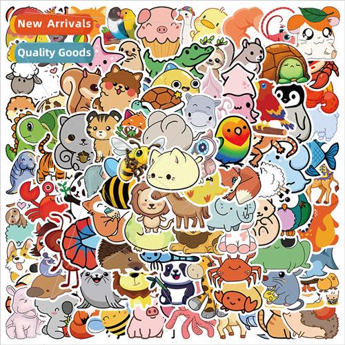 100 new cute animal series graffiti stickers luggage noteboo