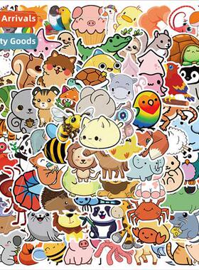 100 new cute animal series graffiti stickers luggage noteboo