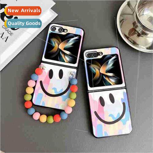 适用 Samsung galaxyflip5 smiley face ZFlip4 case folding scr