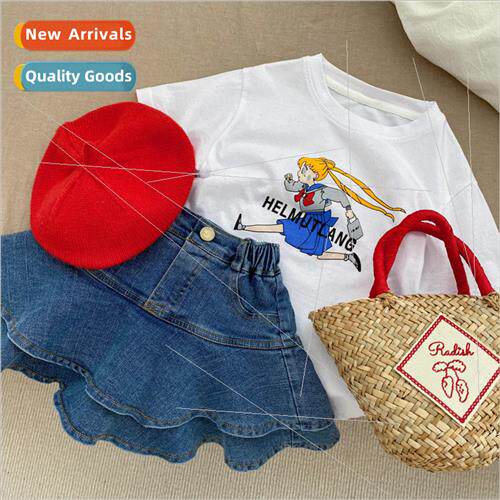 Childrens suit 2023 summer  girls Korean  of the cartoon Ame