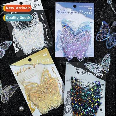 pet sticker pack butterfly island series light retro shell l