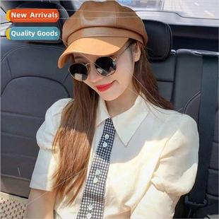 Octagonal hat female fall and winter ins beret Korean hundre