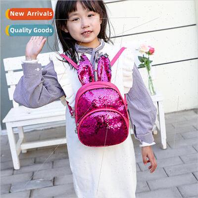Childrens bags 2022 new Korean sequins shoulder bag crossbod
