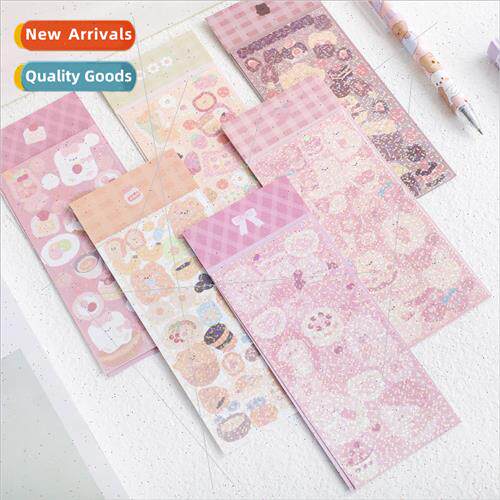 D16 cute pet food handbook stickers laser dazzle color Korea