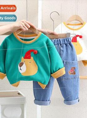 2023 Spring Childrens New Cute Sets Boys Color-Crossing Prin