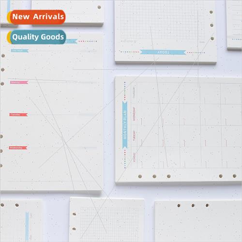 A6 Creative colorful paper flipbook replacement core 6 holes