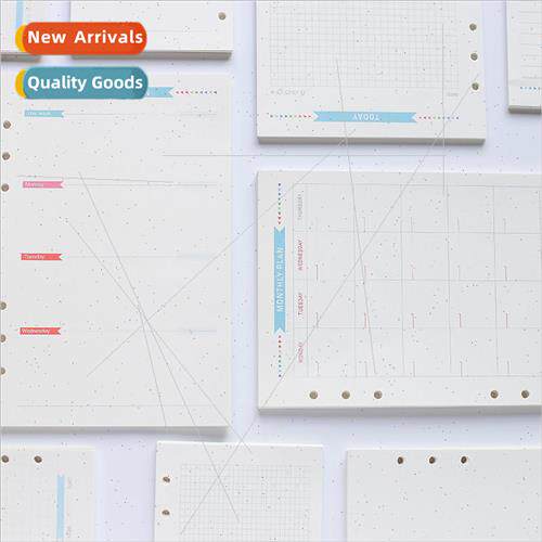 A6 Creative colorful paper flipbook replacement core 6 holes