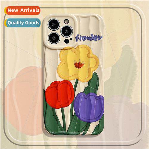 Korean  ins watercolor flowers 适用 iPhone14 new 13ProMax Ap