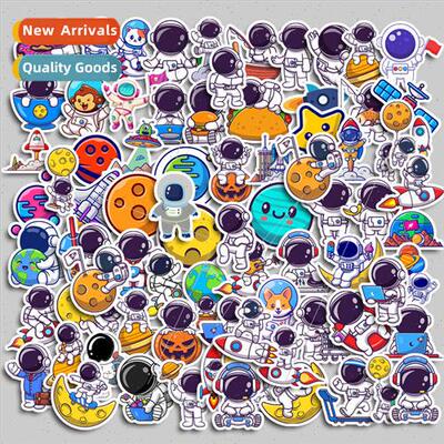 Cartoon cute astronaut suitcase handbook stickers laptop cel