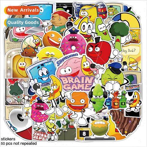 50 pcs of shovelware Brain Game Roblox Game Stickers Banana