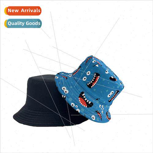shein new big mouth printing double-sided polyester fisherma