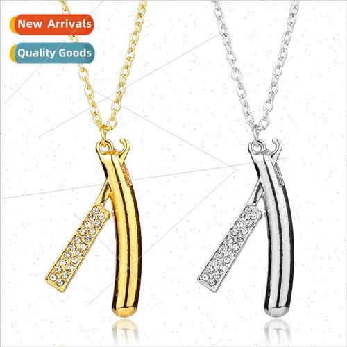 Barber Razor Tool Necklace Pendant  Personalized Hip Hop Jew