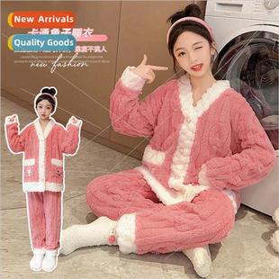 pajamas fall and Girls childrens fleece winter faceclo coral