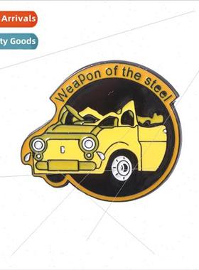 Anime  chain saw man little red love car metal brooch chains