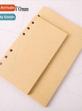 A6 yellow kraft paper blank inserts 6 holes loose-leaf repla