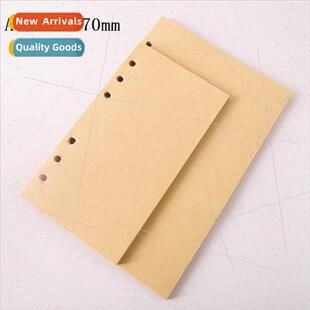 A6 yellow kraft paper blank inserts 6 holes loose-leaf repla