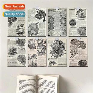 Vintage English Flowers 10 Vintage Decorative Cards Wall Pos