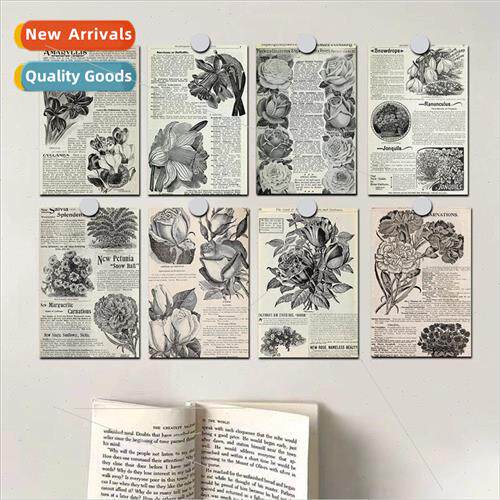 Vintage English Flowers 10 Vintage Decorative Cards Wall Pos