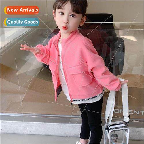 Girls jacket spring 2023 new fashionable baby girl cardigan