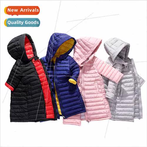 Long childrens down jacket 2023 fall and winter Korean  of t
