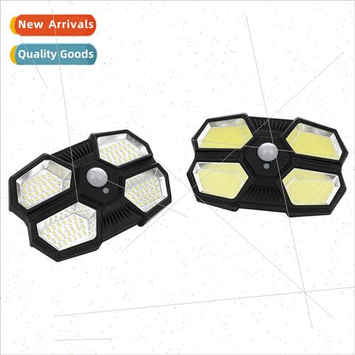 New solar light 180LED outdoor wall light body sensor three