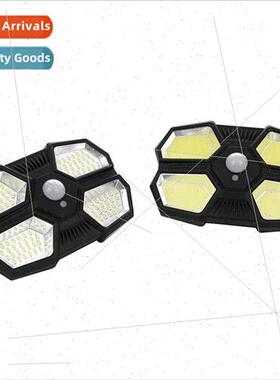 New solar light 180LED outdoor wall light body sensor three
