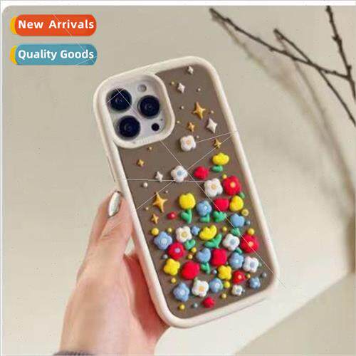 Full screen colorful three-dimensional flowers Apple 14Pro s